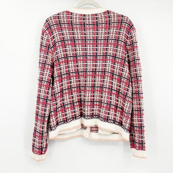 Ann Taylor Womens Preppy‎ Fall Tweed Button Front Career Cardigan Sweater Size L - Picture 7 of 7